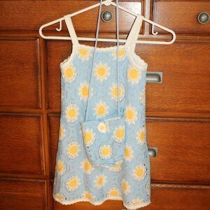 Haute Hippie Size 6  Crochet Daisy Dress With Bag